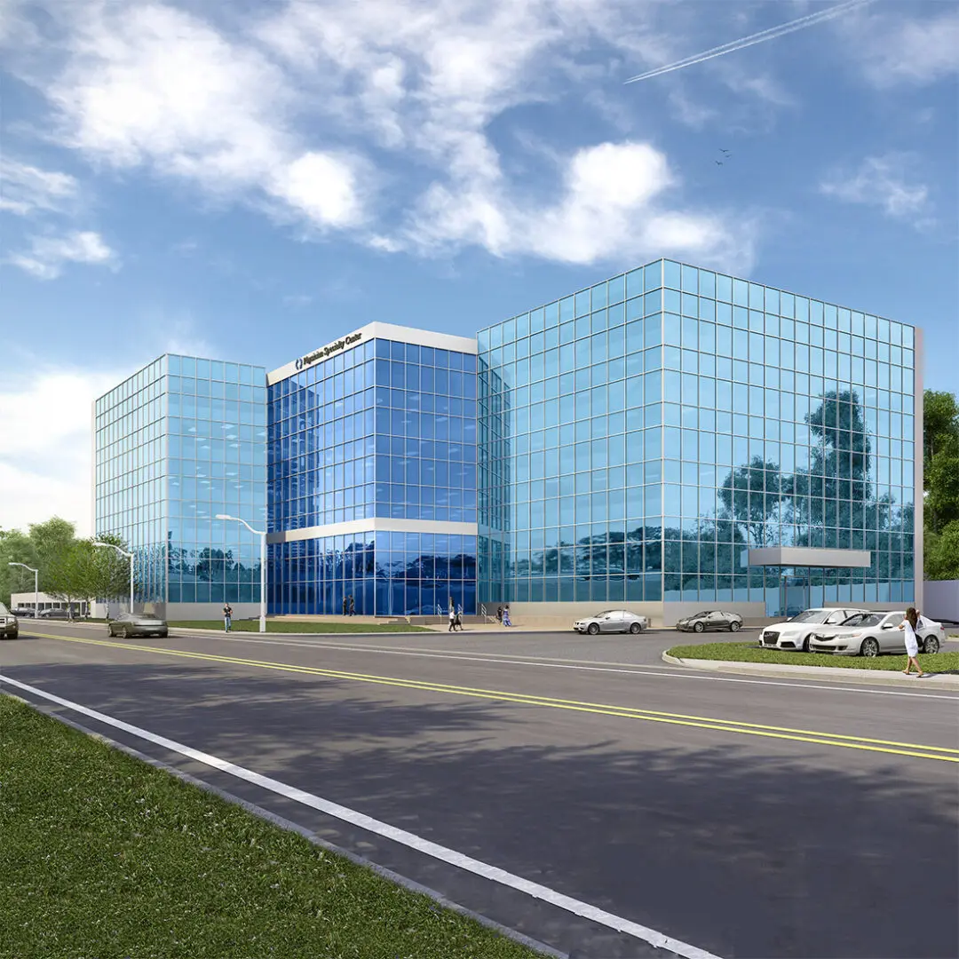 3D Rendering of a commercial building