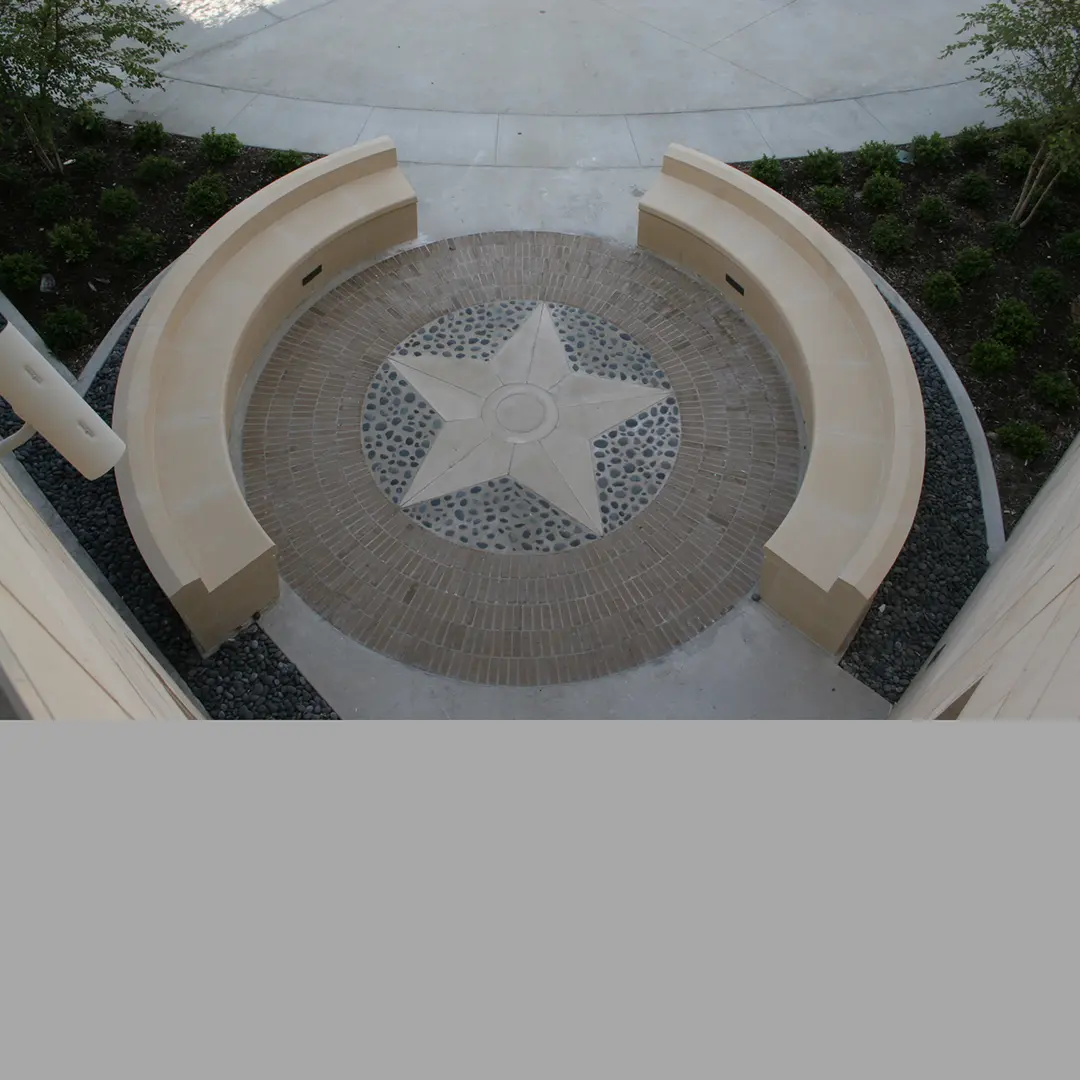 Veterans Sports Park with star design paint