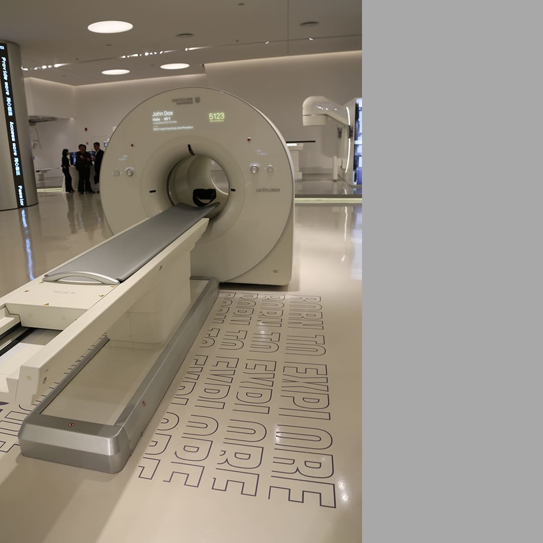 Close view of MRI scan equipment
