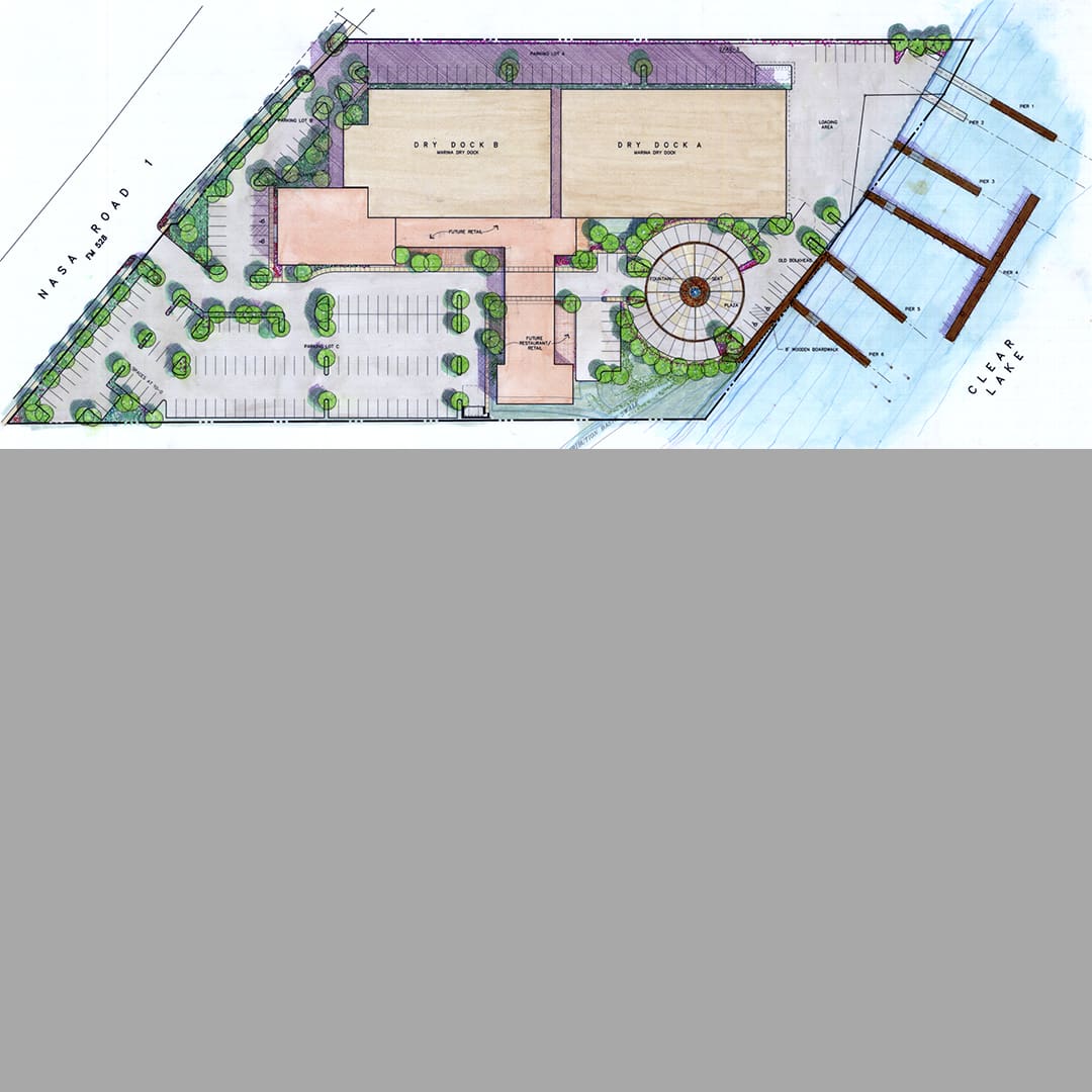 Top view of the layout of the building illustration