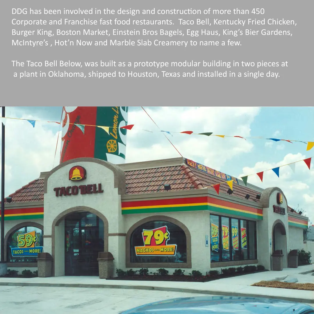 Taco bell restaurant print with text